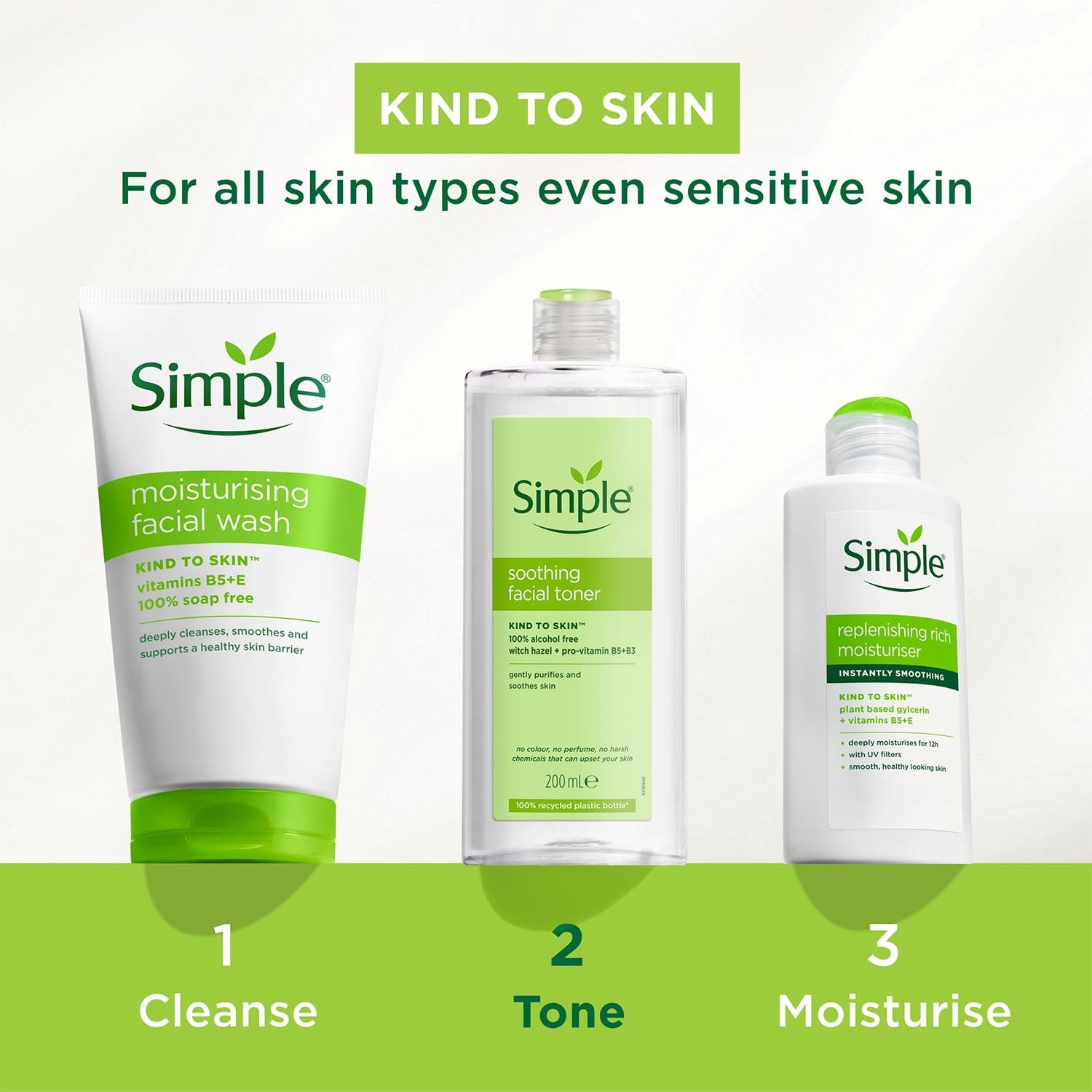 Amazon | Simple Kind To Skin Facial Toner Soothing 200ml | Simple